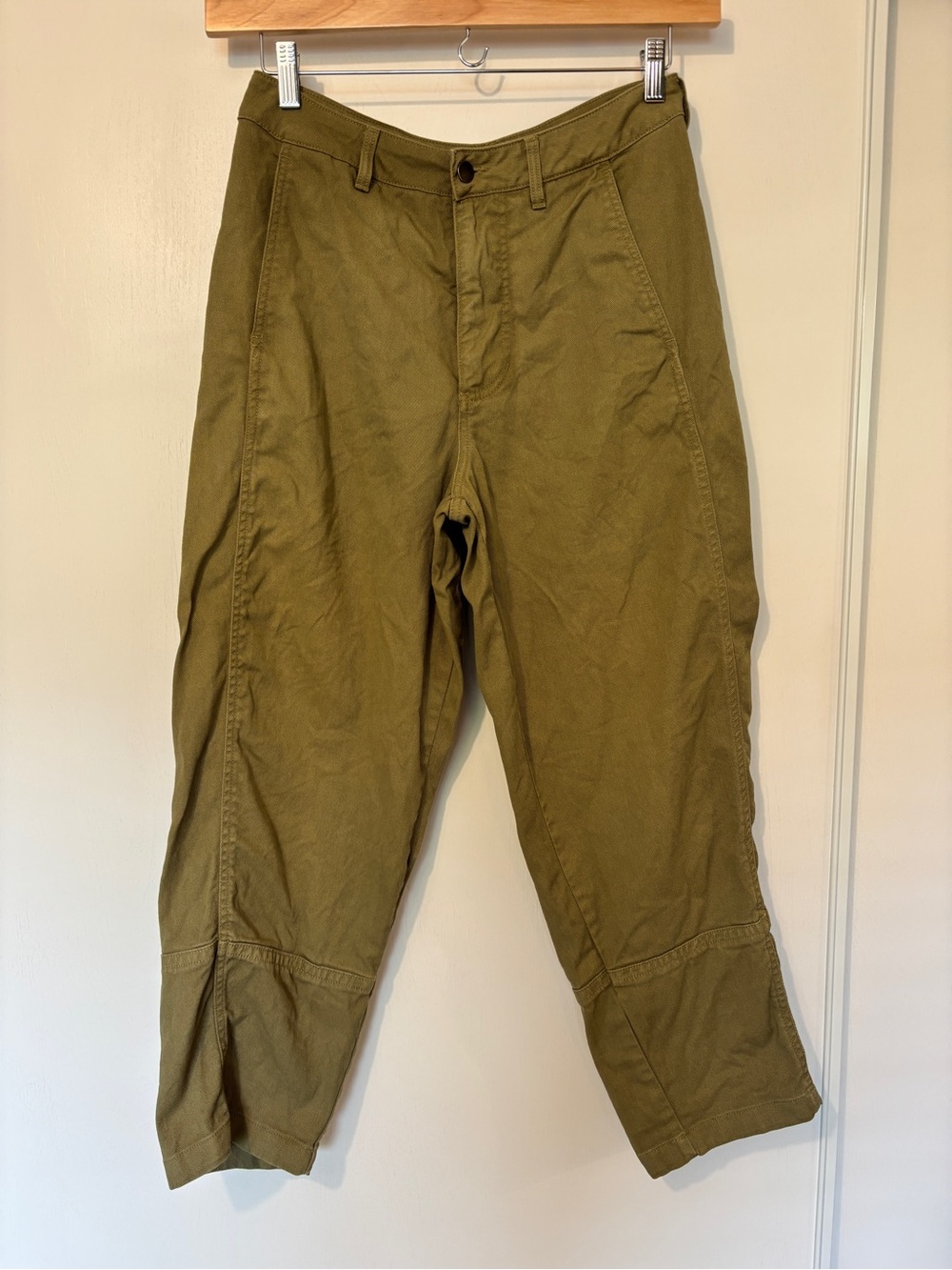 Quince Barrel Jeans Size 8 Organic Cotton Stretch Twill Utility Quiet Luxury - Picture 2 of 11